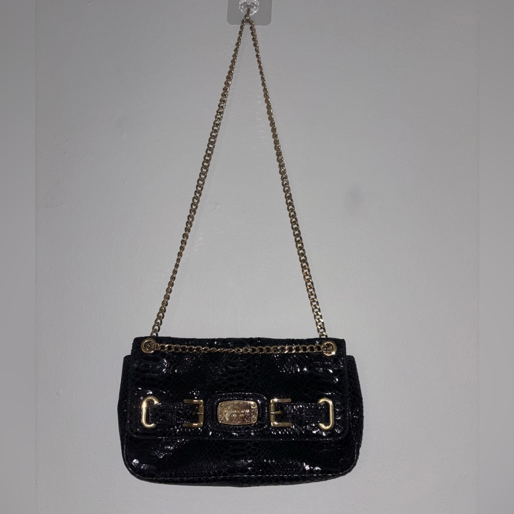 Michael Kors Python Embossed Hamilton Flap Should… - image 3